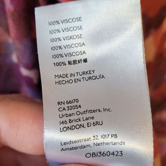 Anthropologie Women's Pink & Purple Abstract Breezy Tunic Size L - Picture 7 of 8